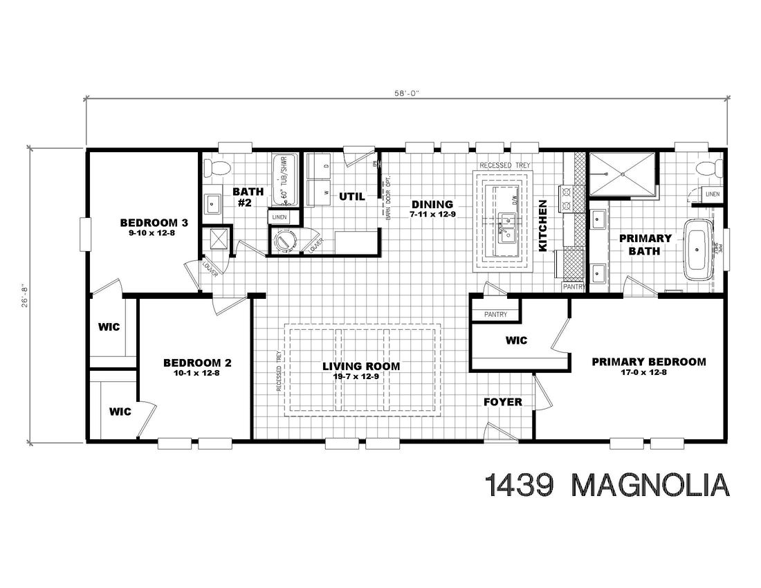 The 1439 CAROLINA "MAGNOLIA" Floor Plan