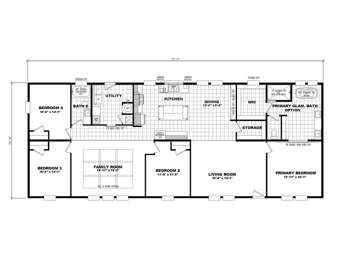 The 1454 CAROLINA Floor Plan