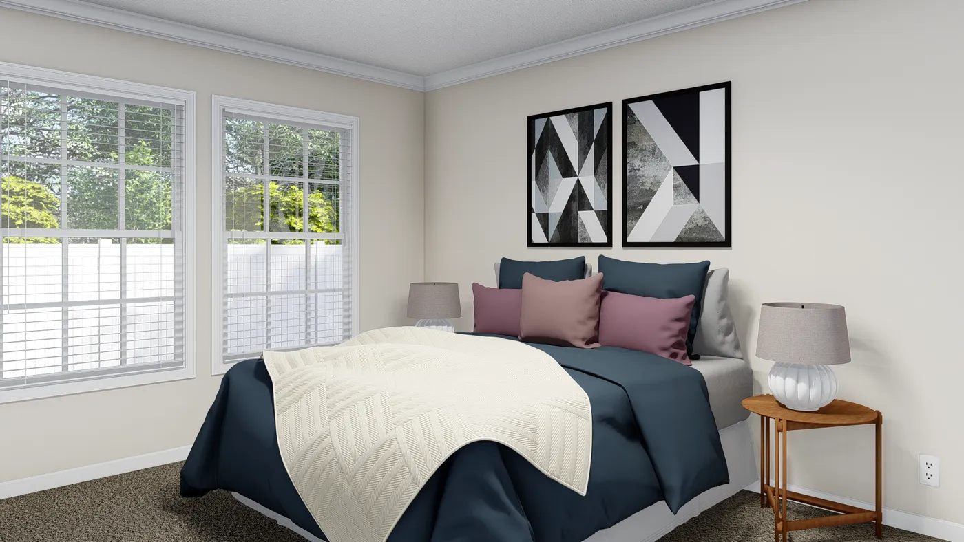 The PALMETTO 6101 Bedroom. This Manufactured Mobile Home features 4 bedrooms and 2.5 baths.