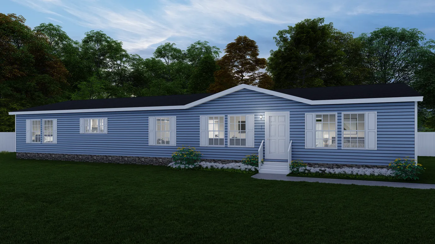 The PALMETTO 6101 Exterior. This Manufactured Mobile Home features 4 bedrooms and 2.5 baths.