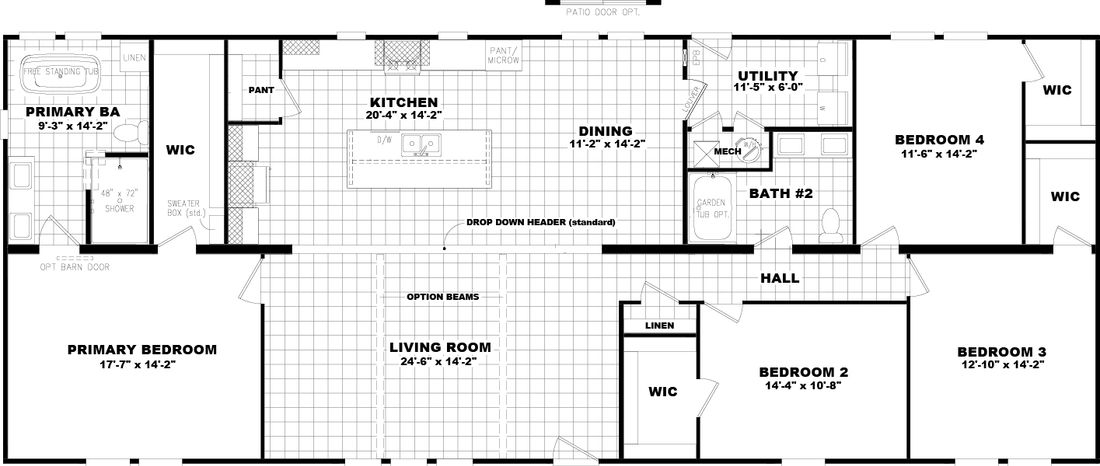 The 3238 BIG COUNTRY HUD Floor Plan