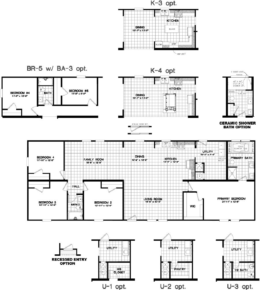 The 3338 THE DRIFTWOOD HUD Floor Plan